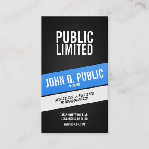 Modern Corporate Black Business Cards
