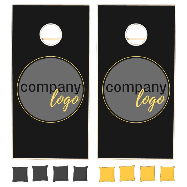 MODERN CORPORATE BUSINESS COMPANY OWN LOGO BLACK CORNHOLE SET (Set)