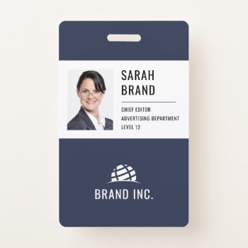 Modern Corporate Business Id Badge by J32Teez at Zazzle