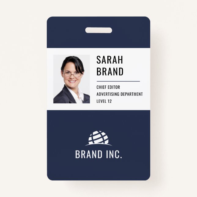 Modern Corporate Business ID Badge (Front)
