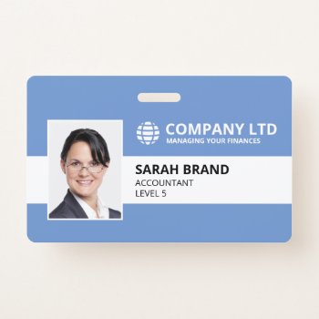 Modern Corporate Business Staff Id Badge by J32Teez at Zazzle