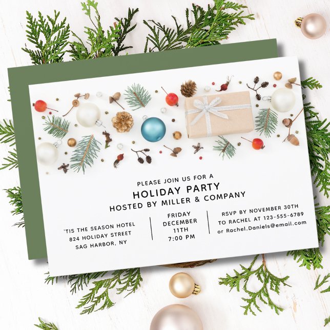 Modern Corporate Christmas Party Minimalist Chic Invitation (Creator Uploaded)