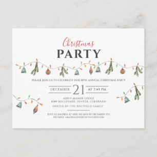 Modern Corporate Christmas Party Modern Invitation Postcard