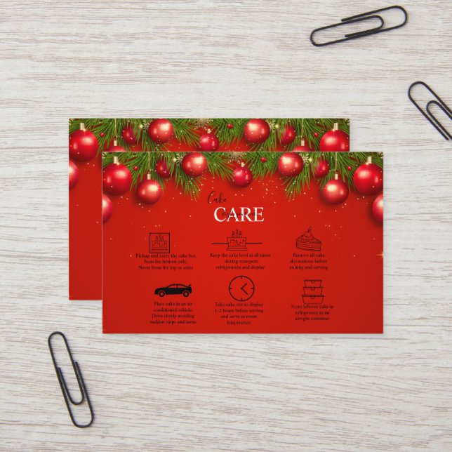 Modern Corporate Christmas Season  Business Card (Front/Back In Situ)