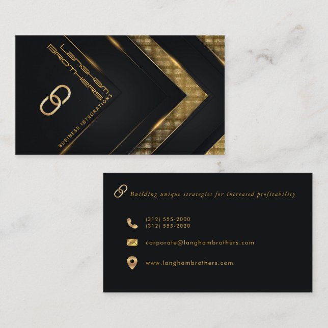 modern corporate consultants business card (Front/Back)