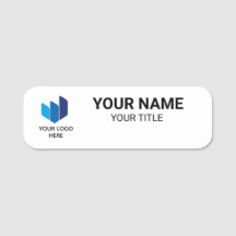 Modern Corporate Employee Logo Magnetic Name Badge