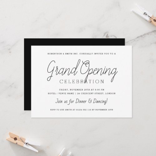 Modern Corporate Grand Opening Simple Minimal Invitation