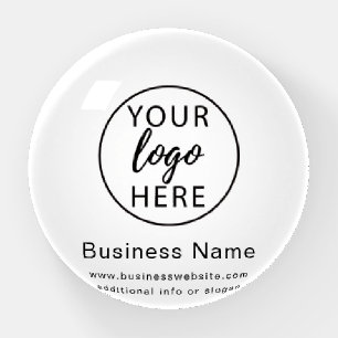 Modern Corporate Logo Custom Business Details Paperweight