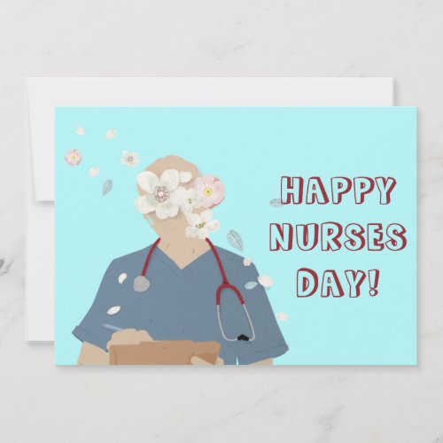 Modern Corporate Logo Happy Nurses Day Holiday Card