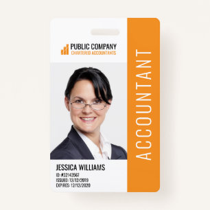 Modern Corporate Logo Photo Employee ID Badge