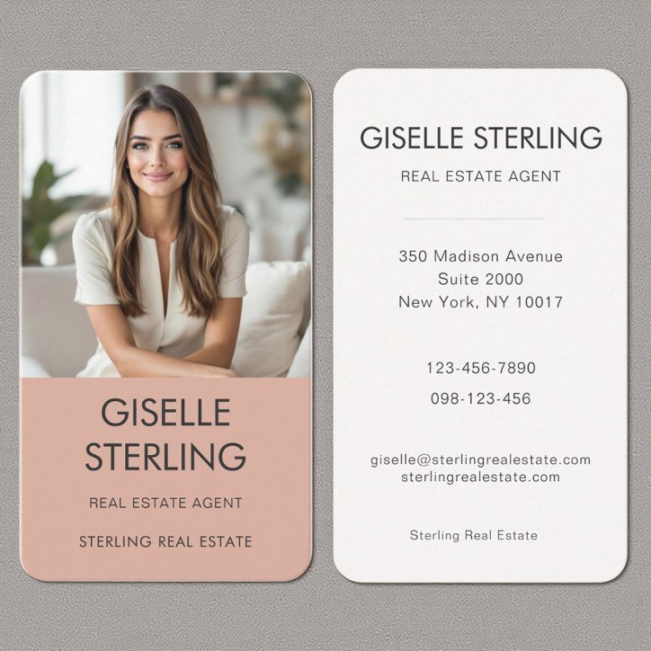 Modern Corporate Real Estate Agent Business Card