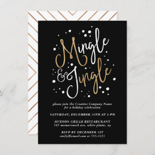 Modern Corportate Mingle & Jingle Holiday Party Invitation