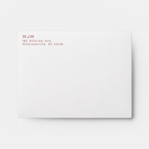 Modern Correspondence Return Address Mailing Envelope