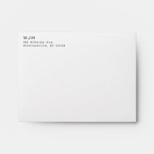 Modern Correspondence Return Address Mailing Envelope