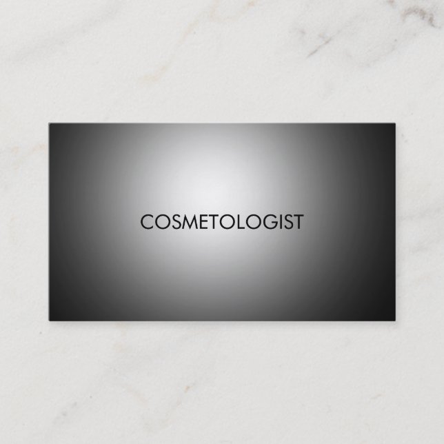 Modern Cosmetologist Professional Business Card (Front)