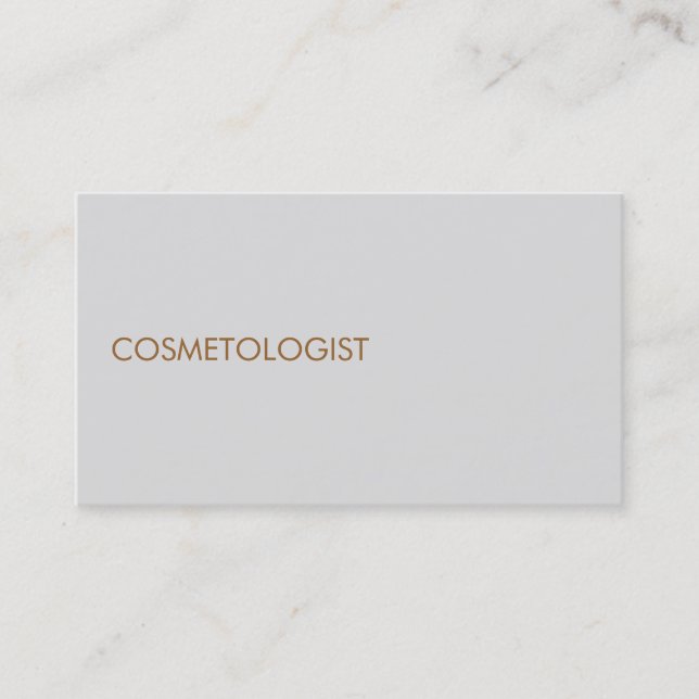 Modern Cosmetologist Professional Business Card (Front)