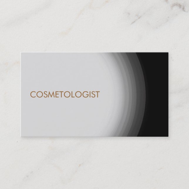 Modern Cosmetologist Professional Business Card (Front)