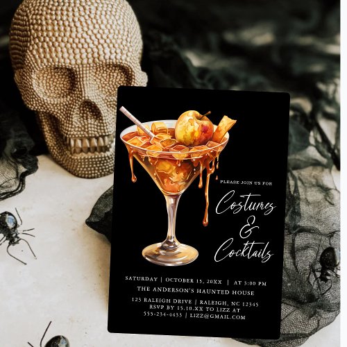 Modern Costumes  Cocktail Halloween Party   Invitation