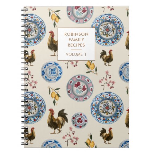 Modern Cottage Farmhouse Personalized Recipe Notebook