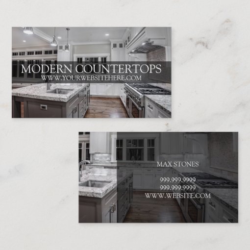 Modern Countertops Construction Business Business Card Zazzle