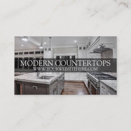 Modern Countertops Construction Business Business Card