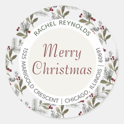 Modern Country Christmas Envelope Seal 20