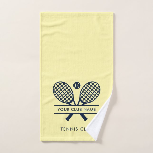 Modern Country Club Name Tennis Team Custom Swag Hand Towel (Hand Towel)