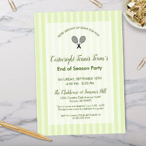 Modern Country Club Tennis End of Season Birthday Invitation