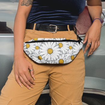 Modern Country Cottage Daisy Floral Art Pattern Fanny Pack by All_In_Cute_Fun at Zazzle