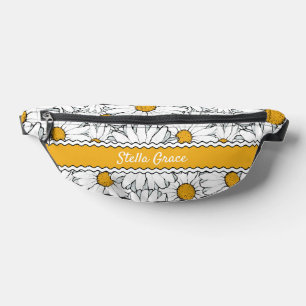 Modern Country Cottage Daisy Floral Art Pattern Fanny Pack
