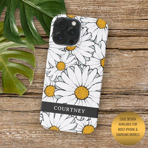 Modern Country Cottage Daisy Floral Pattern Case_Mate iPhone 14 Pro Max Case