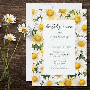 Modern Country Daisies Bridal Shower Invitation