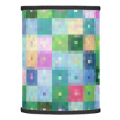 Modern country quilt pixel block art lamp shade (Left)