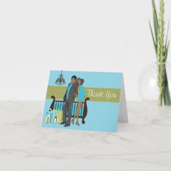 Modern Couple Baby Shower Thank You Card by eventfulcards at Zazzle