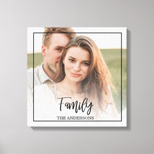 Modern Couple Collage Photo  lovely Family Gift Canvas Print