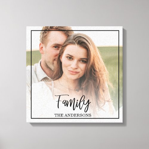 Modern Couple Collage Photo  lovely Family Gift Canvas Print