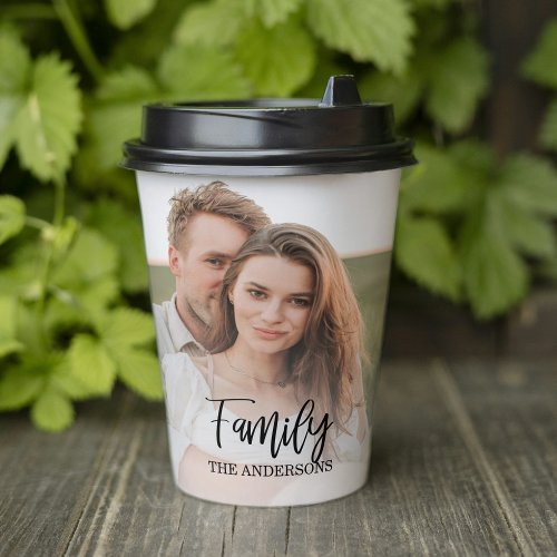 Modern Couple Collage Photo  lovely Family Gift Paper Cups