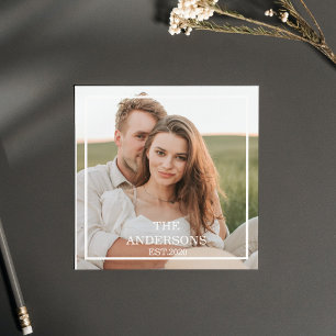 Modern Couple Collage Photo & Minimal Family Gift