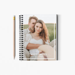 Modern Couple Collage Photo &amp; Minimal Family Gift Notebook