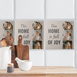 Modern Couple Family Photo & Family Quote Ceramic Tile<br><div class="desc">Modern Couple Family Photo & Family Quote</div>