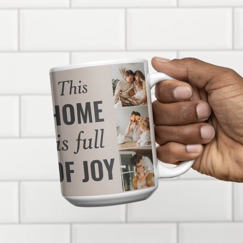 Modern Couple Family Photo  Family Quote Coffee Mug