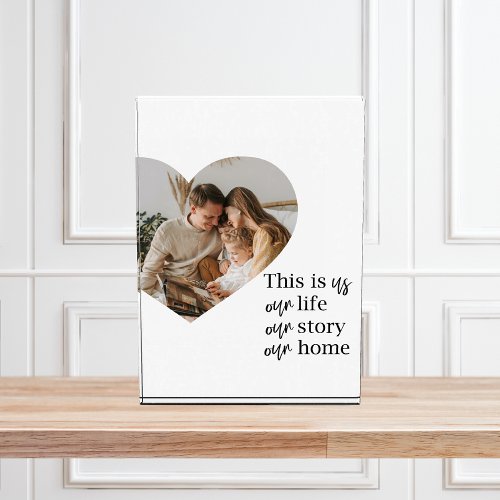 Modern Couple Family Photo  Family Quote Gift