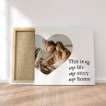 Modern Couple Family Photo & Family Quote Gift Canvas Print<br><div class="desc">Modern Couple Family Photo & Family Quote Gift</div>