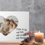 Modern Couple Family Photo & Family Quote Gift Ceramic Tile<br><div class="desc">Modern Couple Family Photo & Family Quote Gift</div>