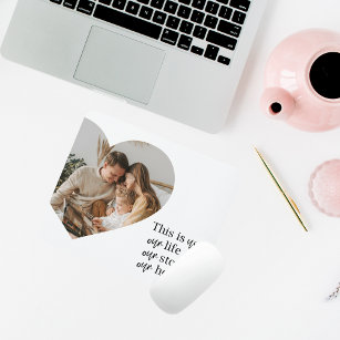 Modern Couple Family Photo & Family Quote Gift Mouse Pad