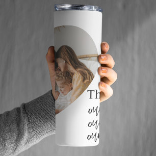 Modern Couple Family Photo & Family Quote Gift Thermal Tumbler