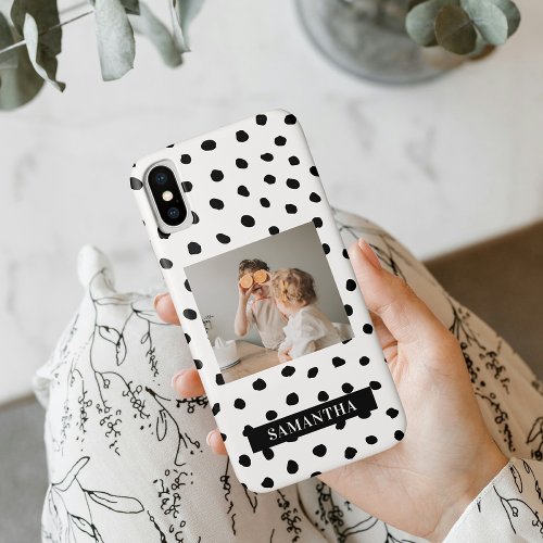 Modern Couple Family Photo  Family Quote GiftMode iPhone XS Case
