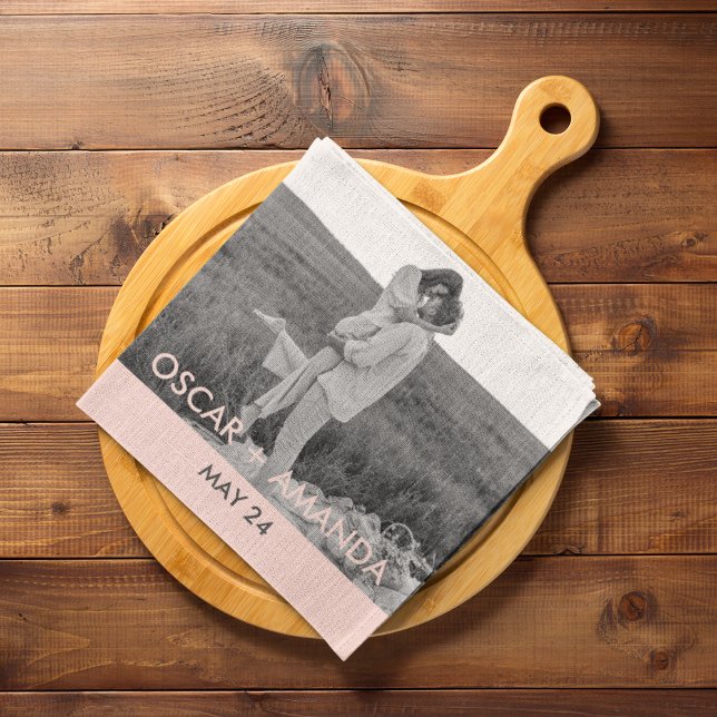 Modern Couple Family Photo & Family Quote GiftMode Kitchen Towel (Creator Uploaded)