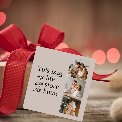 Modern Couple Family Photo  Family Quote Lovely Favor Tags