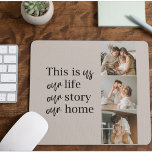 Modern Couple Family Photo & Family Quote Lovely Mouse Pad<br><div class="desc">Modern Couple Family Photo & Family Quote Lovely</div>